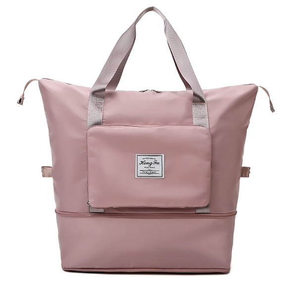 Pink Farvejusterbar Rejsetaske til Kvinder og Mænd, Let Sammenfoldelig Duffel Bag, Weekendtaske Stor Sammenfoldelig Tote Taske, Vandresistent Stor Kapacitet Bil