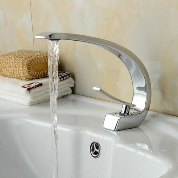 Krommet messing foss vaskemixer kran for bad
