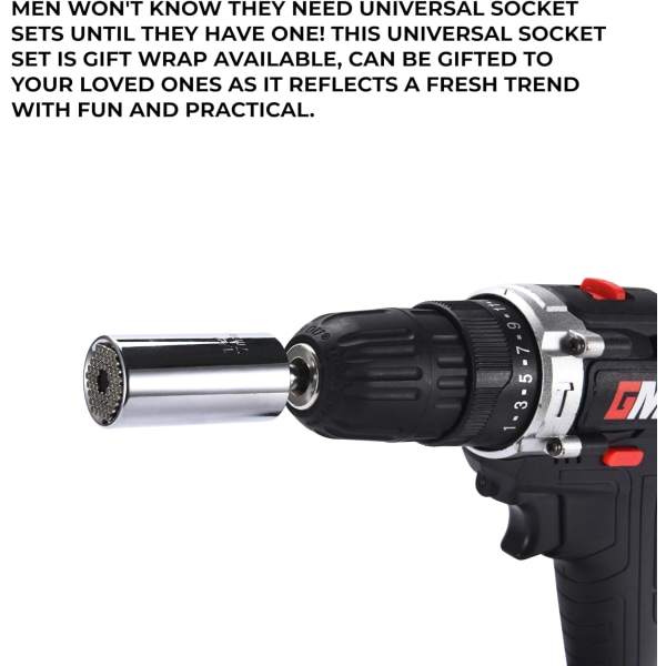 Universal Socket Tool Set - Sock Filler Socket Set - Allsidig Holdeverktøy for Ulike Størrelser og Former av Muttere og Bolter - Bursdag for Menn, Far