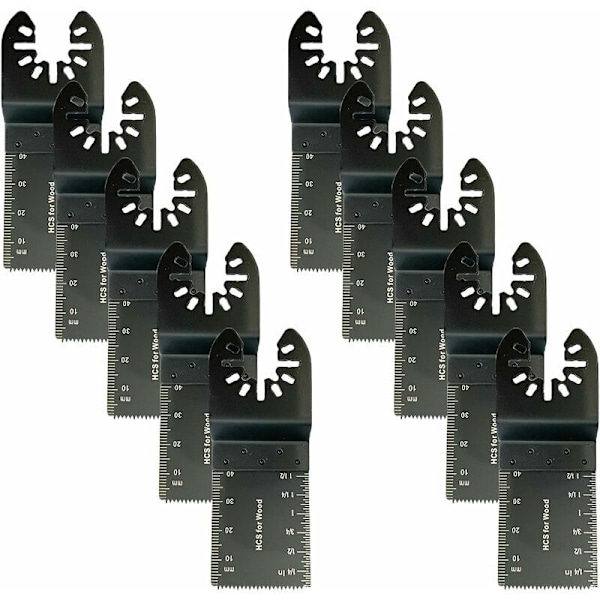 10 stk multifunksjon Sagblader Tilbehør, 34mm multifunksjonsverktøyblader, universelle multifunksjonelle oscillerende verktøy, Sag univers for Fein Multimas