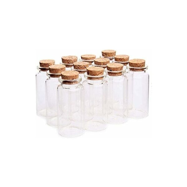 18 stk. mini glassflasker med 10 ml prøvebeholdere med kork, glassflasker med 10 ml tomme prøver, mini flasker med kork for DIY de