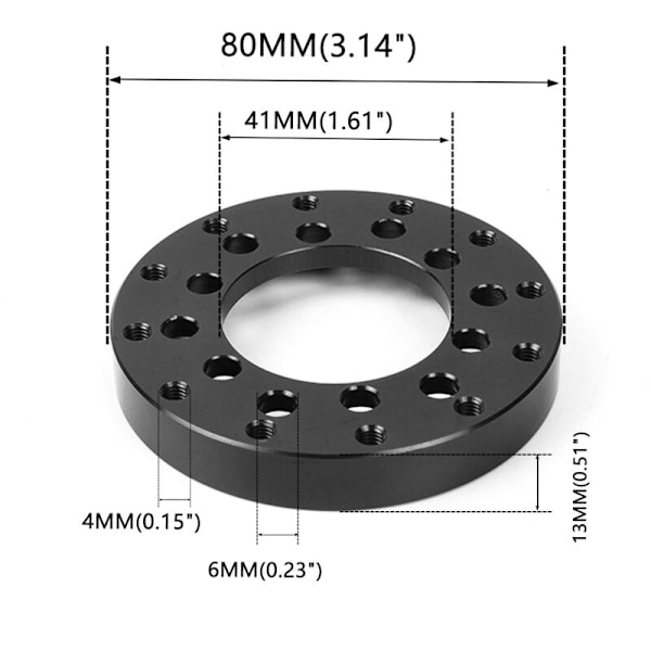 Logitech G25/G27 70mm Racing Wheel Adapterplatta Set