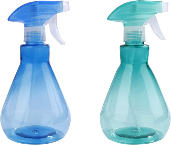2 sprayflaskor 500ml plast tomma sprayflaskor för rengöring trädgårdsskötsel och mat