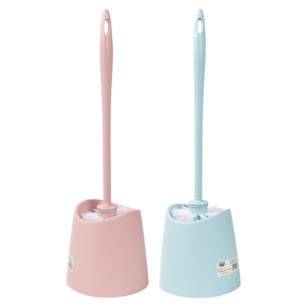 Standard toalettborste, PP-material, svart borste, BPA-fri, rosa, storlek 41,5*12 cm