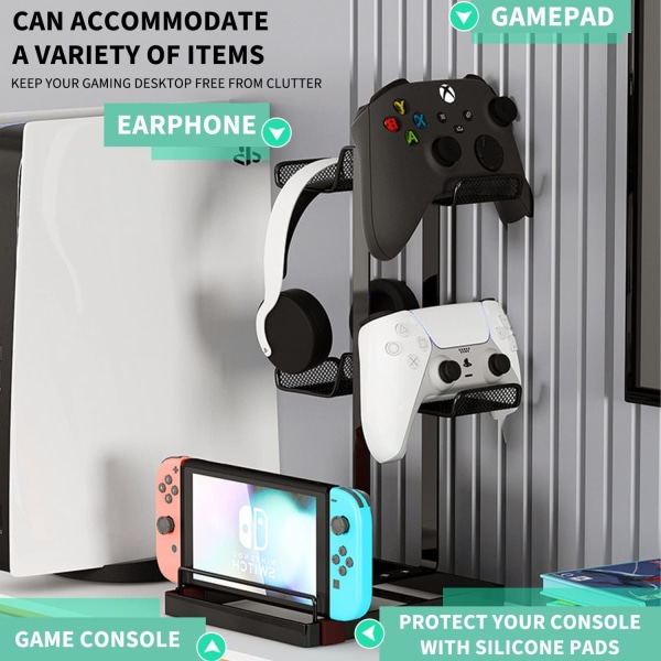 Joystick-arrangør til spilcontroller-holder, ophæng til spilcontroller, headset, universel controller-holder, arrangør til tilbehør