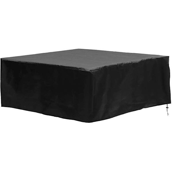 Udendørs firkantet spa-cover UV-bestandig vandtæt —200*200*85cm, sort