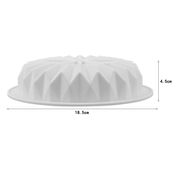 3D diamantformad silikonform för kakor, puddingar, isbitar, gelé, mousse, fondant, 3D non-stick professionell silikonbakform, återanvändbar bakform