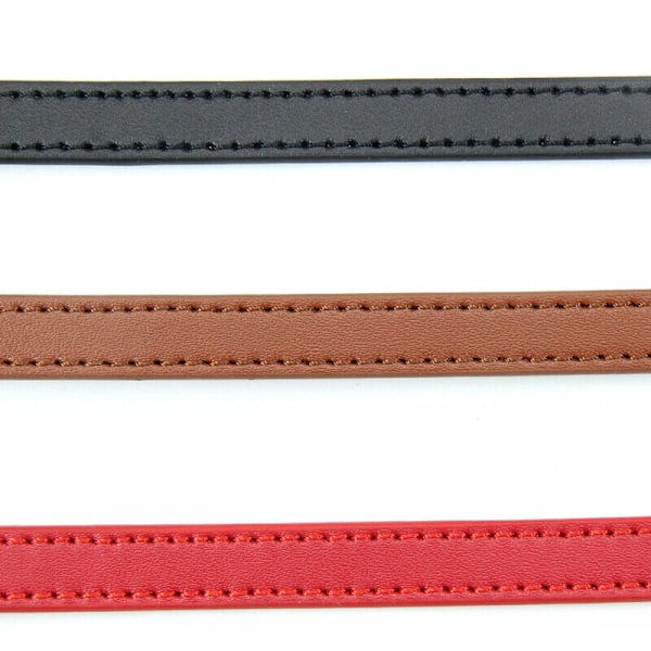 Läderhalsband för katter och valpar, justerbart 20cm-27cm CM-Noir