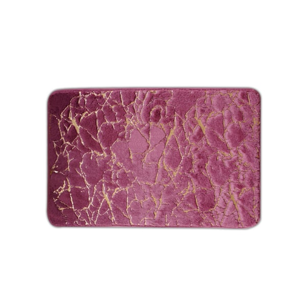 Bathroom, Kitchen, Toilet, Absorbent Non-Slip Mat, Marble Pattern Floor Mat, Step Mat, Purple, 40*60cm