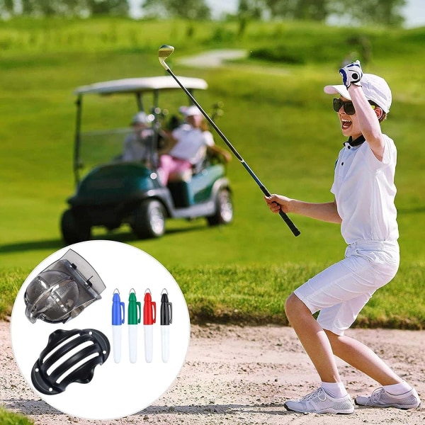 Golfbold Line Jig Marker Skabelon Tegning Mark Alignment Putting