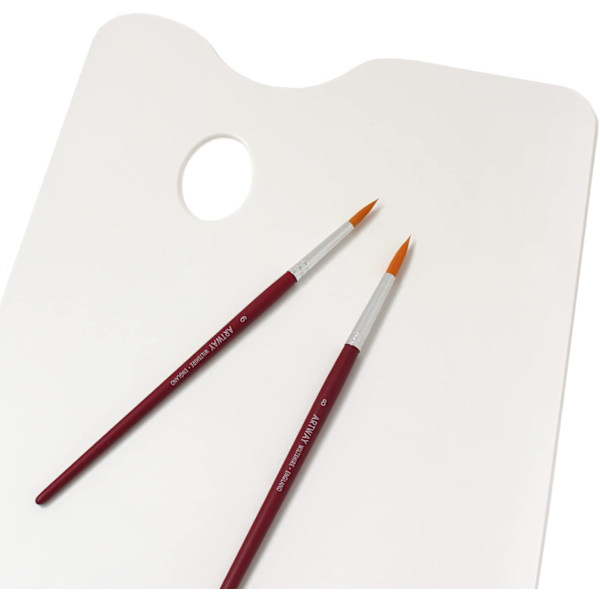 Hvit - 1 stk, pigmentert palett - Stor/Flat/Rektangel - 25,5*37cm