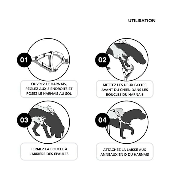 Svart, XS, Hundsele Step-in Air Mesh, vadderad, justerbar, många färger & storlekar för små, stora, medelstora & stora bröstselar kattvalp
