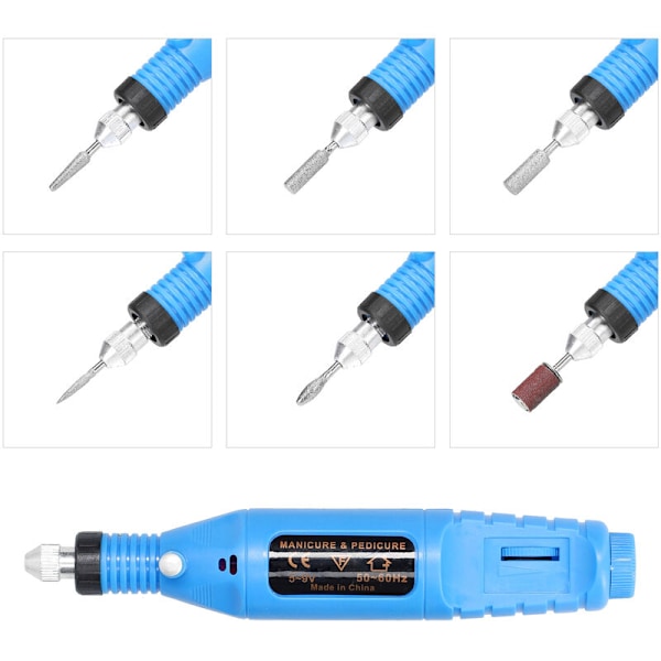 Kynsien kiillotuskynä, kannettava sähköinen kiillotuskynä kynsien hoitoväline (USB valkoinen)