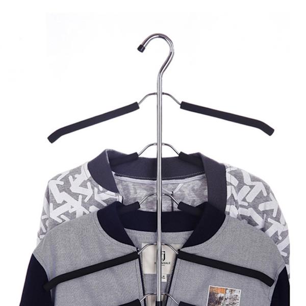 Beige kleshengere, 5 i 1 multifunksjonell magisk metallkleshenger sklisikker kleshenger med flerbruks EVA flerlags svamp for jeans
