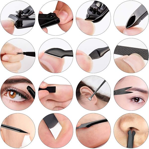 Manikyr Pedikyr Kit - Professionella Nagelklippare Nagelsax