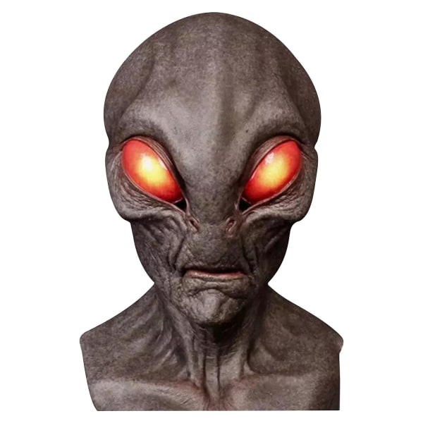 Alien Latex Mask Halloween Alien Horror Mask Hovedbeklædning(Alien [Rød-