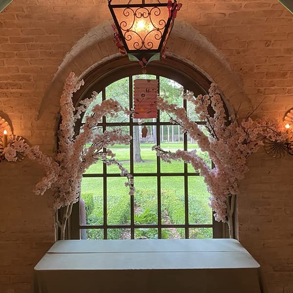 4 stk kunstige kirsebærblomsterranker
