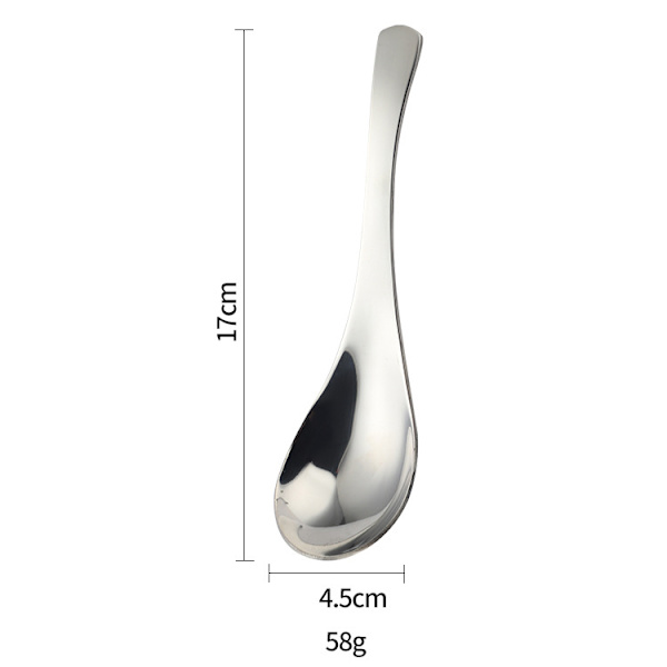 Sett med 6-6,7 x 1,8 tommer funksjonelle tunge rustfrie stålsupper med moderne utseende utmerket form (6)
