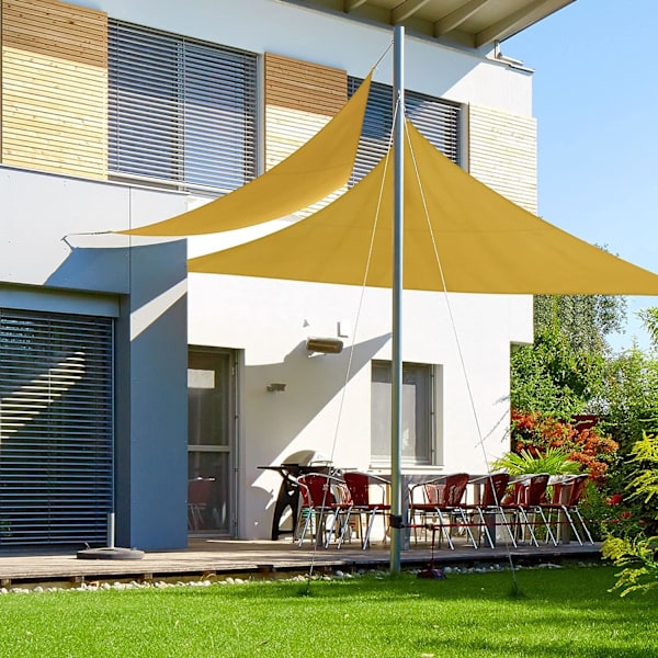 200 x 200 x 200 cm, Bourgogne-Ligebenet Trekant Solsejl, Vandafvisende, Solskærm til Terrasse Have Balkon, Polyesterstof