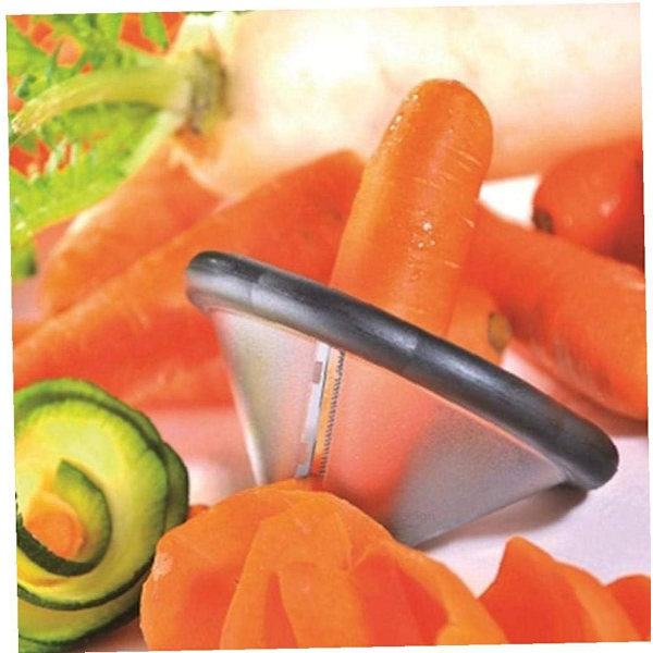 1 st - Grå Köksfrukt Grönsak Morot Gurka Spiral Slicer Snitta och Skärverktyg Grönsak Rullande Blom Slicer