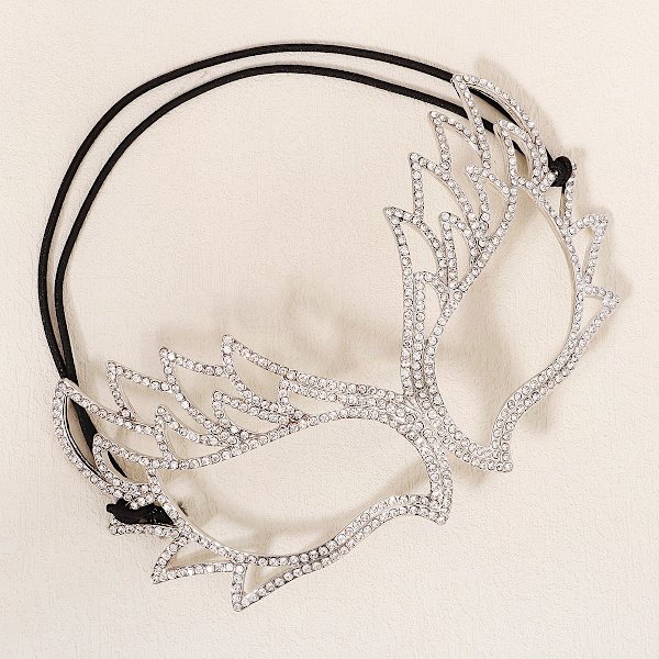 Överdriven Mode Lyxig Rhinestone Mask Elegant Legering Maskerad Ögonmask
