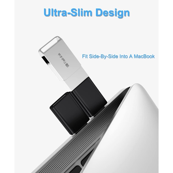 Sort - 3 stk. USB C han til USB 3.0 hun adapter 3 pakke, Thunderb