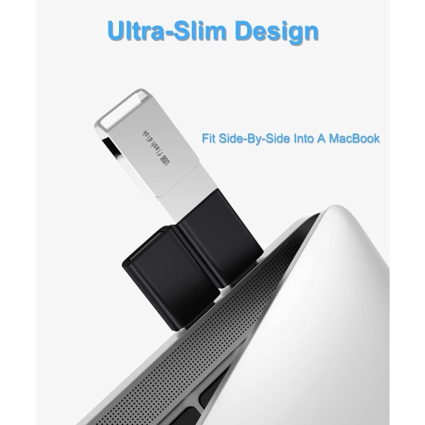 Svart - 3 st USB C hane till USB 3.0 hona adapter 3-pack, Thunderbolt 3 typ C OTG nyckelkonverter för MacBook Pro 2022, iPad Mini 6 Air 4 5:e generation
