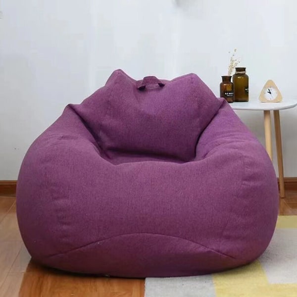 Päällinen rahiin ilman täytettä, lazy beanbag, rahin suoja, sohvanpäällinen aikuisille ja lapsille (violetti, koko: 70x80cm)