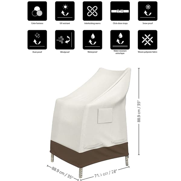 Stablet hagestoltrekk, beige + brun