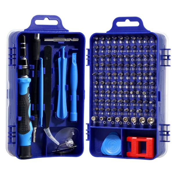 Precisionsskruvmejselset, skruvmejselset professionella reparationsverktyg 115 i 1 set multifunktionell magnetisk skruvmejsel för Iphone Laptop Mac Watch To