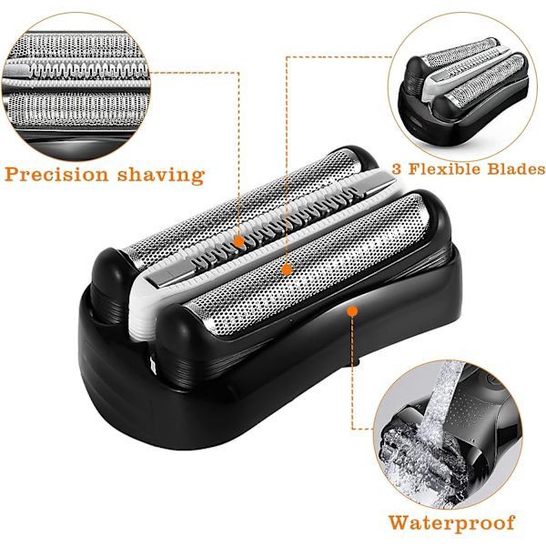 Elektrisk barberhode for Braun Series 3, erstatningsbarberhode for 21B barbermaskin kompatibel med Series 3 (32B) barbermaskin for menn