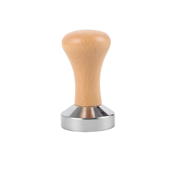 Træ Tamper, Rustfrit Stål Kaffe Tamper Rustfrit Stål Kaffemaskine Tamper til Kaffemaskine 58mm (1stk)