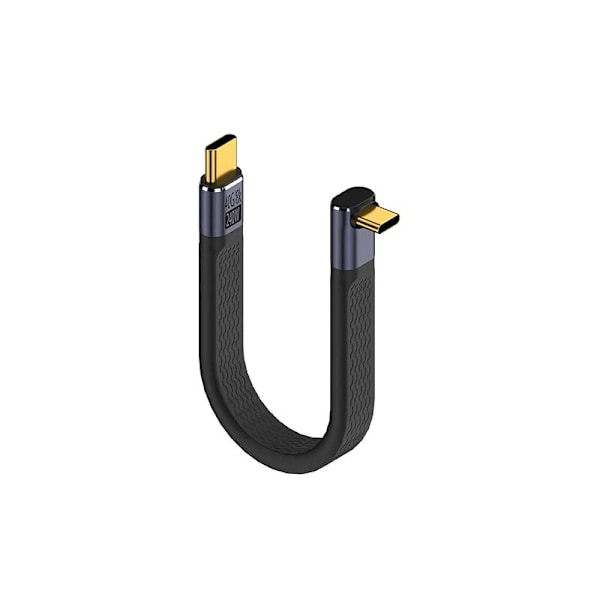 USB 4.0 C 240 W datakabel til 90° C COUDEUR CUE 90° PD Hurtiglading kort kabel 40 GBPS Type C Flat Fleksibel for Power Bank Thunderbolt 3/4 smarttelefon