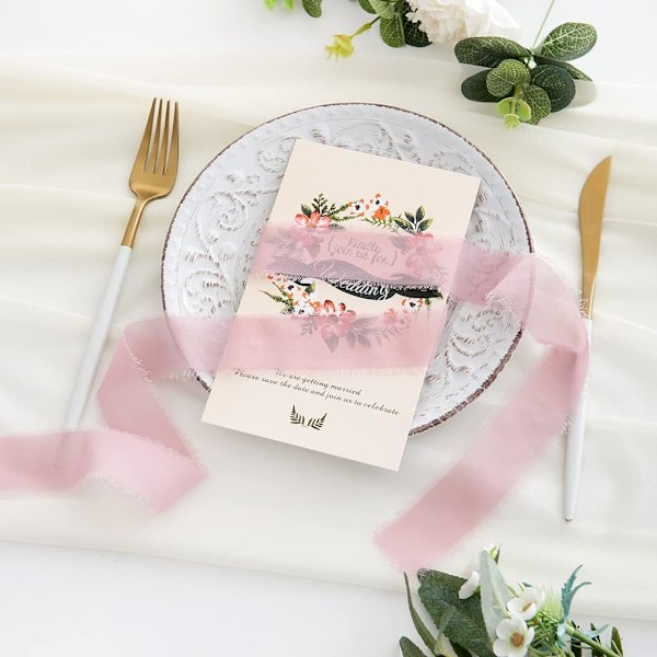3-pack 4 cm x 4,5 m vit presentband, presentband för bröllop, festival, dekorativt band för presentinslagning, blombukett, bröllopsinbjudan, gör-det-själv