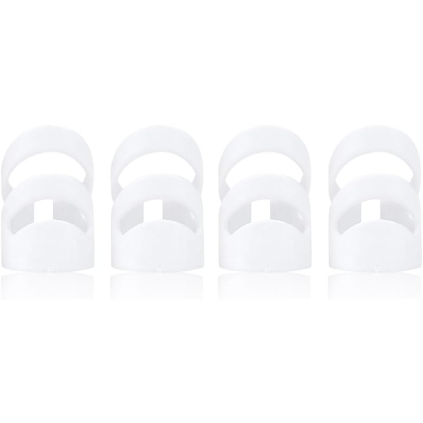 Hvit - Pakke med 4. Plastplektere for gitar, ukulele og bass.