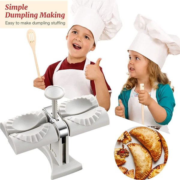Dubbel Ravioli Maker, Automatisk Ravioli Form, Ravioli Form Kit Degpress och Dumpling Form, Automatisk Ravioli Form, Snabb och Bekväm, Mat Gra
