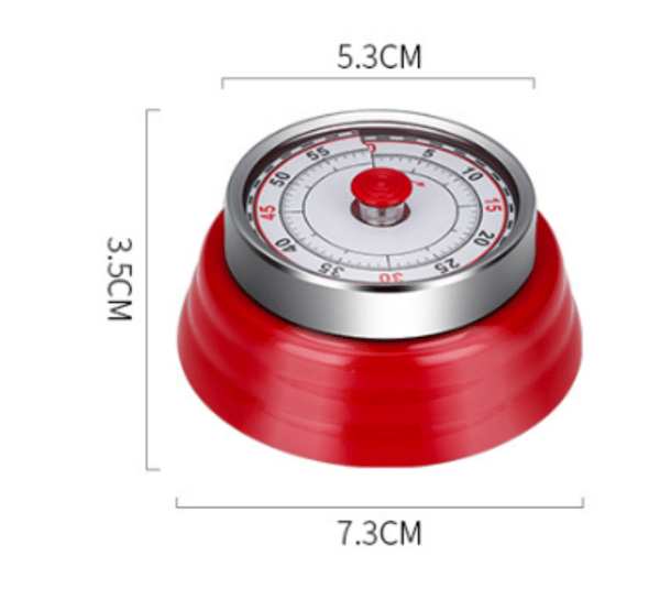 Nordisk rustfritt stål mekanisk timer visuell kjøkkentimer student tidsstyring nedtellings påminnelse