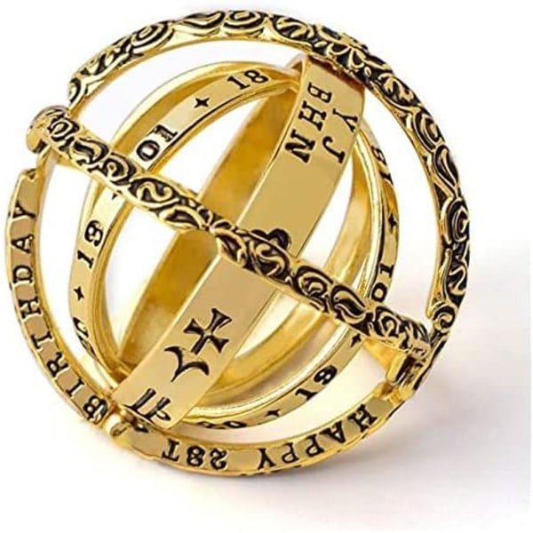 2 roterende stresslegetøj (guld og sølv), bøjelige ringe, manuel Fi