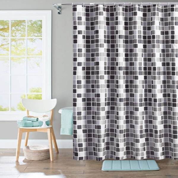 Hjemmedusjforheng Mosaikk Dusjforheng Vanntett Polyester Dusjforheng (300W*200HCM)