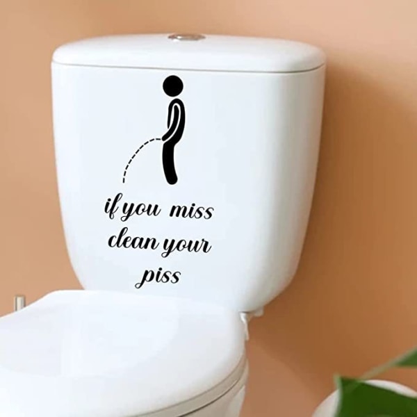 Hvis du gik glip af det sjove toiletlåg klistermærke badeværelsesvæg sti