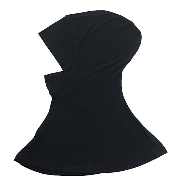 (Svart) Justerbart muslimsk skjerf for kvinner Halsdekke Hijab Bonnet Inner Bone Cover Islam muslimsk hodeplagg for kvinner