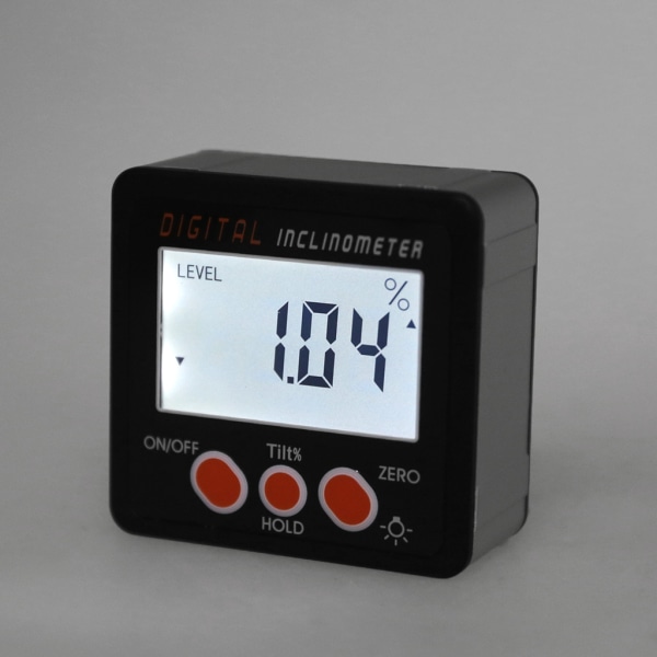 Digital Vinkelmätare 360 Grader Mini Digital Vinkelmätare Lutningsmätare Elektronisk Nivå Box med LCD-skärm Kompakt