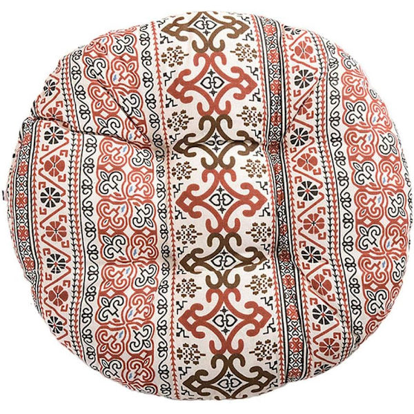 Stoldyna, rund, sittdyna, blommönster, djurtryck, sittdyna för utomhus, trädgård, balkong, 40 cm, bomull och linne, Xiangyun