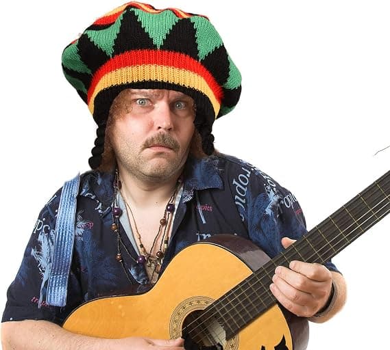 Rasta-hatt med svarta dreadlocks Jamaicanska dreadlocks peruk Rasta perukmössa
