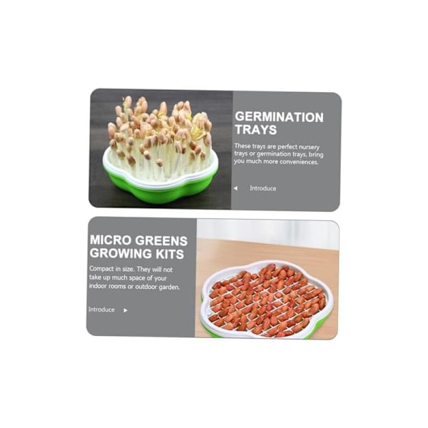 20x14cm 2 Sæt Grøntsagsbakke spireplatforme platforme spireplatforme til frøplanter heste- planteskoleplatforme ernæringsmæssig plast porøs c