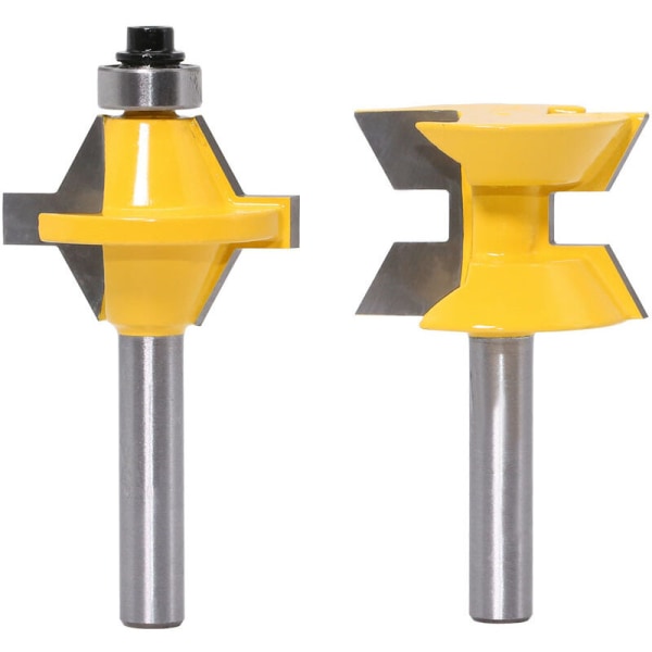 2Pcs Router Bit Set 8mm Shank 120 Degree Woodworking Milling Cutter Woodworking Groove Cutter Chisel Tool