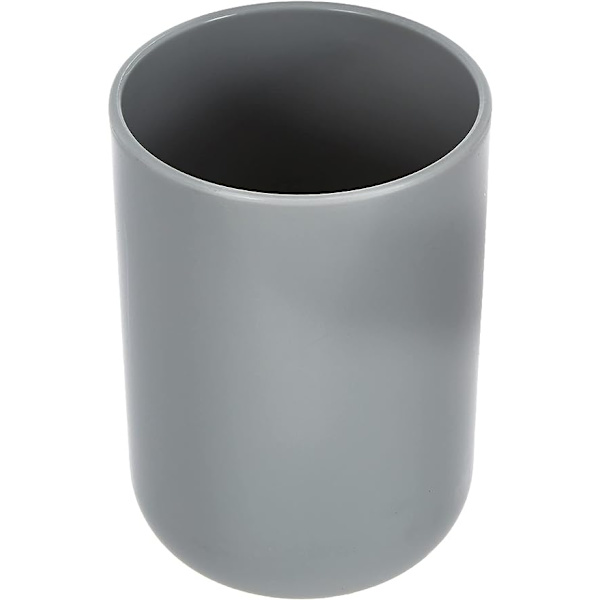 2 kpl (valkoinen + harmaa) 7,3 x 10,3 cm suu lasi, hammasharjan pidike, rikkoutumaton PET-muovi,