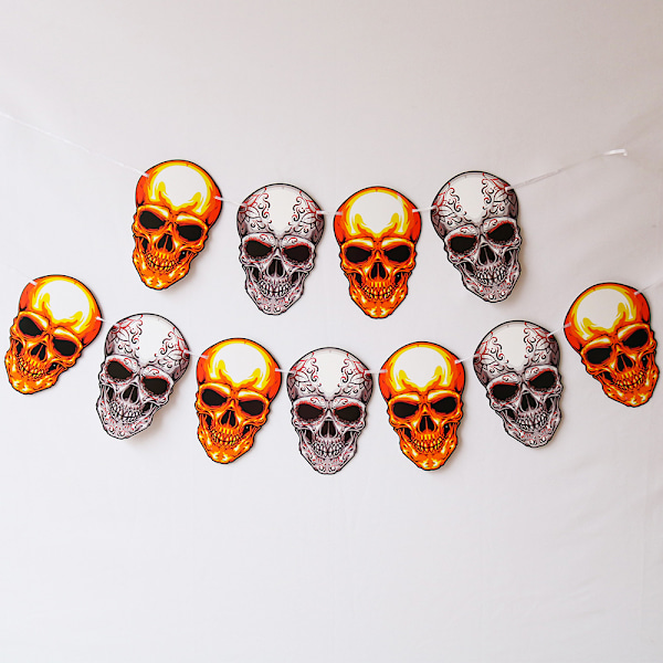 3 stk Halloween pull flagg dekorasjon kreativ hengende