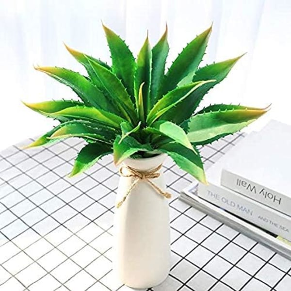 Grønn kunstig aloe vera plante - 12\" bred For innendørs og utendørs dekorasjon, hage og bad