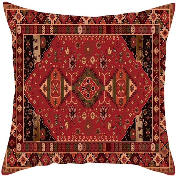 (Eksotisk) Putetrekk 45 cm x 45 cm Sett med 4 putetrekk dekorativ stil bohemsk putetrekk eksotiske carrés i lin 18x18 tommer for sofa, seng
